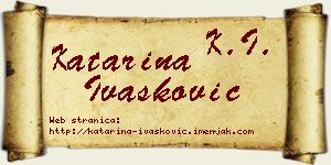Katarina Ivašković vizit kartica